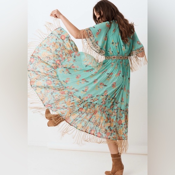 Hendrix Tassled Dress in Sky | Spell & The Gypsy Collective, Size Small - Picture 3 of 16